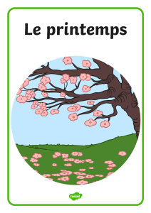 Le Printemps - Spring Educational Poster