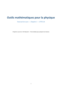 Outils math&eacute;matiques pour la physique : Fascicule de cours