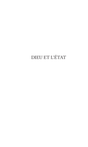 Dieu et l'&Eacute;tat : Critique de Bakounine sur l'&Eacute;tat et la religion