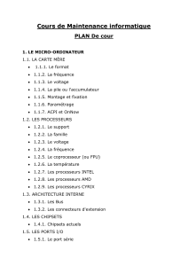 Plan de Cours Maintenance Informatique - Cours de Maintenance