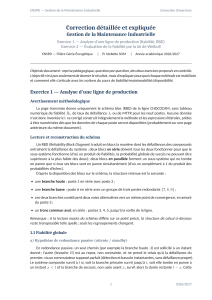Correction d&eacute;taill&eacute;e Gestion Maintenance Industrielle - Fiabilit&eacute; RBD Weibull