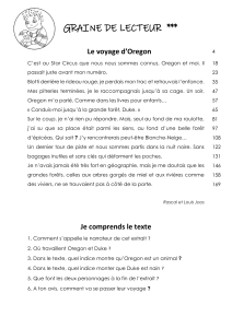 Le voyage d&rsquo;Oregon - Exercices de lecture pour enfants