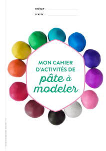 Mon cahier d'activit&eacute;s de p&acirc;te &agrave; modeler pour maternelle