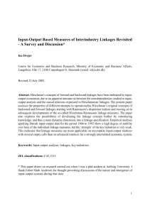 Input-Output Linkages Revisited: A Survey and Discussion