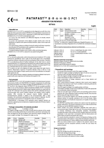 PATHFAST B&middot;R&middot;A&middot;H&middot;M&middot;S PCT Reagent Manual