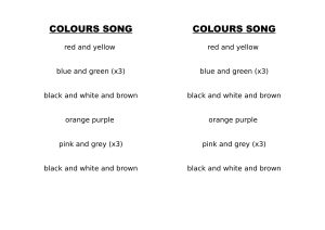 Colours Song Lyrics for Learning Colors