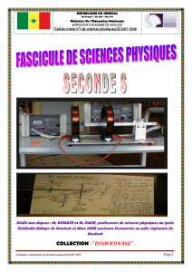 Fascicule de Physique Seconde S - &Eacute;valuations standardis&eacute;es Kaolack 2017-2018