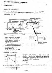 HT1 Heat Conduction Apparatus Experiment