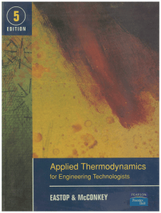 Applied Thermodynamics for Engineering Technologists