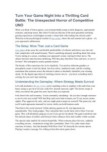 Competitive UNO: The Psychological Horror of Online Card Battles
