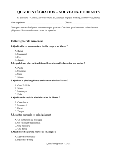 Quiz d'int&eacute;gration pour nouveaux &eacute;tudiants - 40 questions