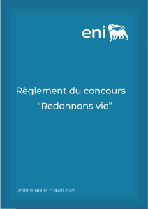 R&egrave;glement du concours d'art 'Redonnons vie' d'Eni Congo 2025