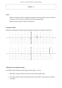 Semaine 2 Optique G&eacute;om&eacute;trique - Colle A