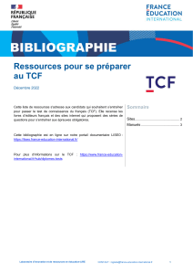 Ressources pour se pr&eacute;parer au TCF : Bibliographie 2022