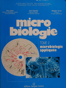 Microbiologie appliqu&eacute;e Tome 2 - Bioservices
