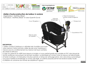 Atelier de construction d'un bulleur &agrave; verdure pour mesclun