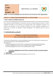 Le&ccedil;on sur la structure g&eacute;ologique de la C&ocirc;te d&rsquo;Ivoire