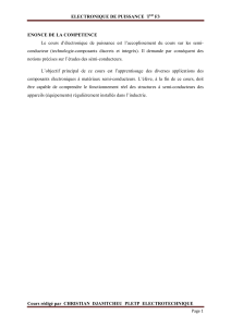 Cours &Eacute;lectronique de Puissance TLE F3
