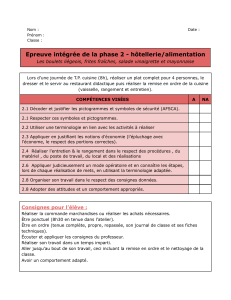 Examen de cuisine pratique : Boulets li&eacute;geois, frites, salade