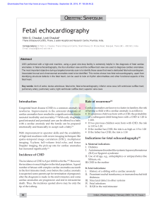 Fetal Echocardiography: Diagnosis and Indications