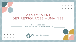 Management des Ressources Humaines - Circonf&eacute;rence