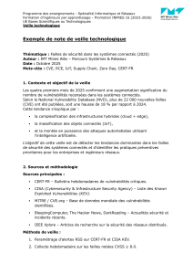 Note de veille technologique sur les failles de s&eacute;curit&eacute; 2025