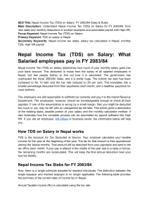 Nepal Income Tax (TDS) on Salary: FY 2083/84 Slabs & Rules
