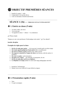 Plan de cours : Premi&egrave;res s&eacute;ances d'informatique