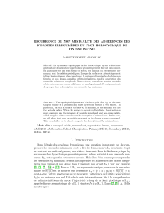 R&eacute;currence ou non minimalit&eacute; des adh&eacute;rences des orbites irr&eacute;guli&egrave;res du flot horocyclique