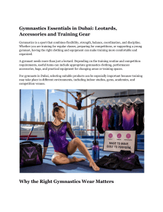 Gymnastics Essentials in Dubai: Leotards & Gear Guide
