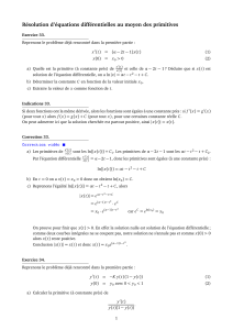 R&eacute;solution d'&eacute;quations diff&eacute;rentielles par primitives