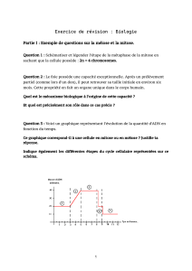 Exercice de r&eacute;vision : Biologie - Mitose, M&eacute;iose, G&eacute;n&eacute;tique