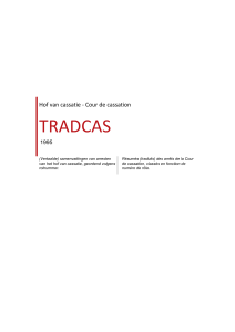 TRADCAS 1995: Hof van Cassatie Arresten