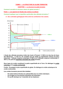 La structure du globe terrestre : cro&ucirc;te, sismes, g&eacute;otherme