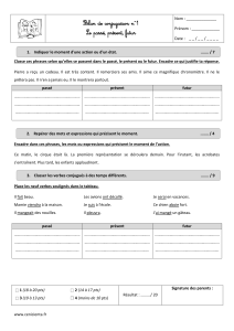 Bilan de conjugaison n&deg;1 : Pass&eacute;, pr&eacute;sent, futur