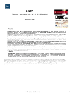 LINUX Pr&eacute;paration LPIC-1 Certification (LPI 101 LPI 102)