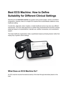 Best ECG Machine: Defining Suitability for Clinical Settings