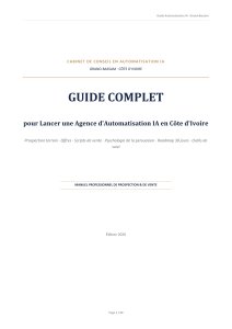 Guide Complet pour Lancer une Agence d'Automatisation IA en C&ocirc;te d'Ivoire