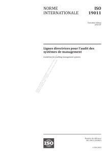 ISO 19011: Lignes directrices pour l'audit des syst&egrave;mes de management