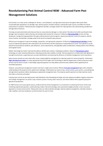 Pest Control NSW: Advanced Farm Solutions