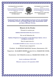 Syst&egrave;me d'extraction automatique d'actes d'&eacute;tat civil - Th&egrave;se UYI