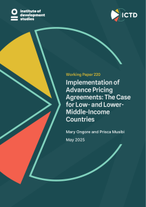 Advance Pricing Agreements in Low-Income Countries: ICTD Working Paper