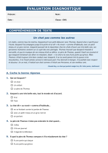 Test diagnostique CM1 : Compr&eacute;hension & Grammaire