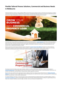 Flexible Finance Solutions Melbourne