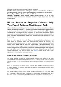 Bikram Sambat vs Gregorian Calendar for Payroll