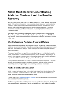 Nasha Mukti Kendra: Addiction Treatment & Recovery Guide