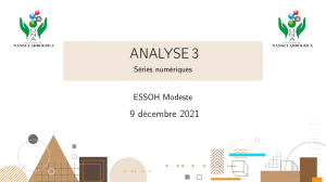ANALYSE 3 : S&eacute;ries num&eacute;riques