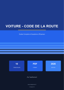 Guide Code de la Route 2026 - Voiture
