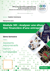 Module 301 : Analyse financi&egrave;re d'une entreprise - Manuel OFPPT