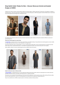 Shop Stylish Arabic Thobes for Men &ndash; Discover Moroccan Emirati and Hooded Designs at IIJABIA